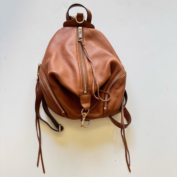Rebecca Minkoff Julian Medium Tan Leather Backpack - Picture 2 of 14